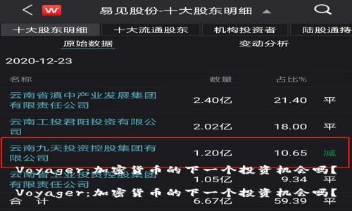 Voyager：加密货币的下一个投资机会吗？

Voyager：加密货币的下一个投资机会吗？